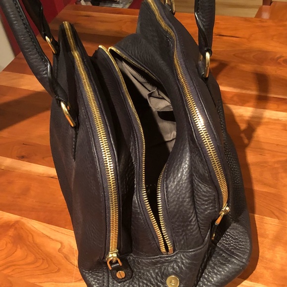 J. Crew Black Leather Biennial Satchel - Picture 5 of 7